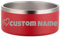 Gamelle pour Chien personnalisé en INOX avec Fond antidérapant - Bol Durable pour Chats et Chiens, gamelle INOX pour Chiot et Chaton(Rouge)
