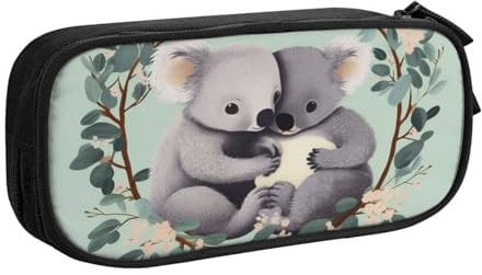 ZHONGSK Große Kapazität Federmäppchen Stiftetasche Schreibwaren Pouch, Stifteetui mit Fächern Reißverschluss, Niedliche Federtasche | Koala | Stifteetui Organizer für Jungen Mädchen und Erwachsene,