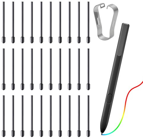 Lot de 30 pointes de stylet de rechange pour tablette Remarkable 1/2/Plus, avec outil d'installation – Accessoires pour dessin précis et prise de notes (stylet non inclus)
