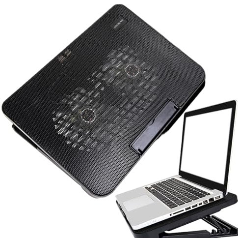 Salyeeluly Laptop Fan Cooling Pad - 15.6inch Laptop Cooler Stand - Laptop Cooler Stand, Silent Laptop Cooling Holder, Laptop Cooling Pad for Laptop Cooler, Avoid Overheating
