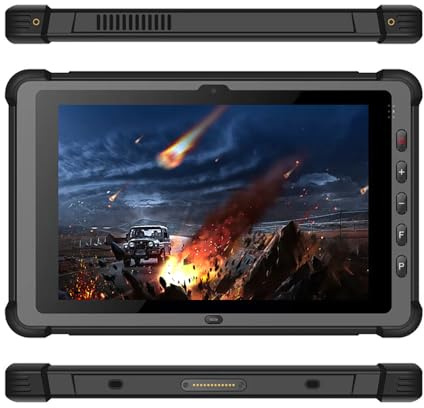 Kevizewo 10.1inch Rugged Tablet PC Windows 10, Industrial Handheld IP67 Waterproof Tablet 4G Intel i5-1235U 8GB+128GB IP67 2MP+8MP Camera 10,000mAh battery
