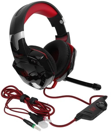 Angoily Casque De Jeu - Pilotes 50 Mm Surround 71 Lumières LED Confortable pour