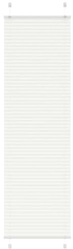 vidaXL Plissee Weiß 65x200 cm Stoffbreite 64,4 cm Polyester, Faltrollo, Klemmfix, Plisseerollo, Jalousie, Rollo, Plisseerollo für Fenster