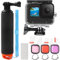 YnewL 60M/197FT 26 Pezzi Custodia Impermeabile Subacquea con Filtri Sommergibili, Impugnatura Galleggiante, Applicabile a Go Pro Hero 13/12/11/10/9, Set di Accessori per Immersioni Subacquee