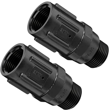 Druckregler, 2 Stück, 1,9 cm, 25 PSI Gewinde, Kunststoff, Reglerventil, Ersatz-Druckminderer für Bewässerungssystem, Gartenbewässerung, Druckminderer, Bewässerungssystem, Zubehör, Tropfbewässerung