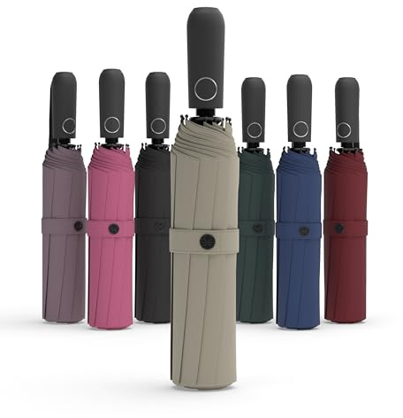 Sapor Design Premium Regenschirm mit Lotus Effekt | sturmfest, windsicher, Auf-Zu-Automatik | edler & eleganter Schirm | stilvoller Taschenschirm (Umbrella) | ESSENTIAL