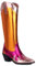 MTKSFDC Stivali Cowgirl Alti al Ginocchio Stivali alti da donna Western Cowboy Cowgirls Stivali Patchwork Oro Rosa Scarpe lunghe Calzature da donna Taglia grande 45 Comfort(Gold,45)