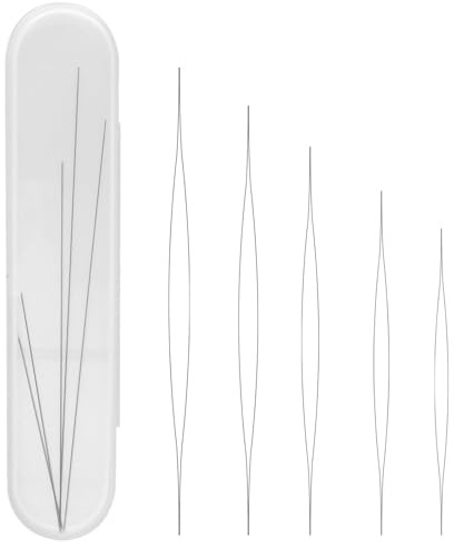 Skythrive Perlen Nadeln 5 Stück - Perlennadel, Bead Nadeln - Edelstahl Nähnadeln, Bead Nadeln für Schmuckherstellung und Handwerk, Perlennadeln