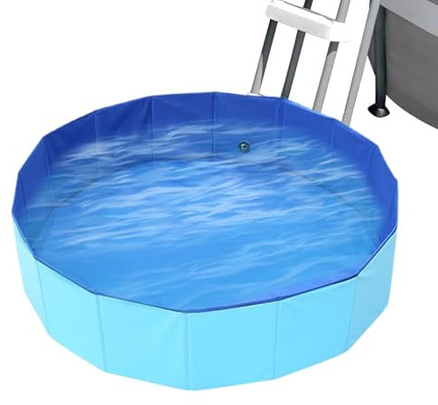 Piscina para Perros Y, 60cm Plegable Piscina para Mascotas, Bañeras para Perro, Piscina Perros Pequeños, Piscinas para Perros Grandes, Piscina Plegable Perros para Natación En Exterior, Hogar Y
