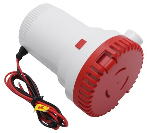 Ollanoos 12V 2000GPH Electric Bilge Pump, Inlet Diameter 1-1/8, Marine Submersible Pump, Suitable for Boats, Yachts, and Pools