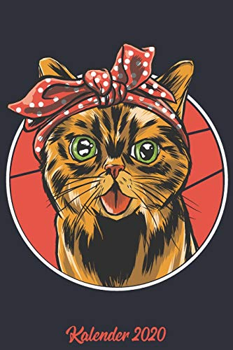 Kalender 2020: Kalender DIN A5 2020 1 Tag = 1 Seite mit großem Tagesplaner und großartiger Übersicht. Monatsübersicht, Erinnerung und Notizen in ... Katze Miau Mietze Katzenfan Katzenliebhaber