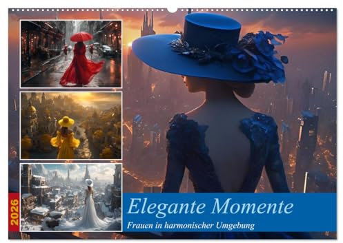 Elegante Momente - Frauen in harmonischer Umgebung (Wandkalender 2026 DIN A2 quer), CALVENDO Monatskalender: Atemberaubende Eleganz und zeitlose ... wundervollen Szenen (CALVENDO Menschen)