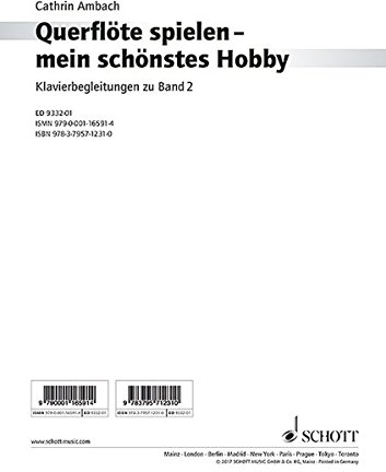 Querflöte spielen - mein schönstes Hobby: Klavierbegleitungen. Band 2. Flöte und Klavier. (Querflöte spielen - mein schönstes Hobby, Band 2)
