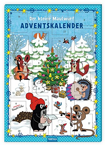 Trötsch Der kleine Maulwurf Adventskalender mit 24 Magneten: Weihnachtskalender Bildkalender Türchenkalender