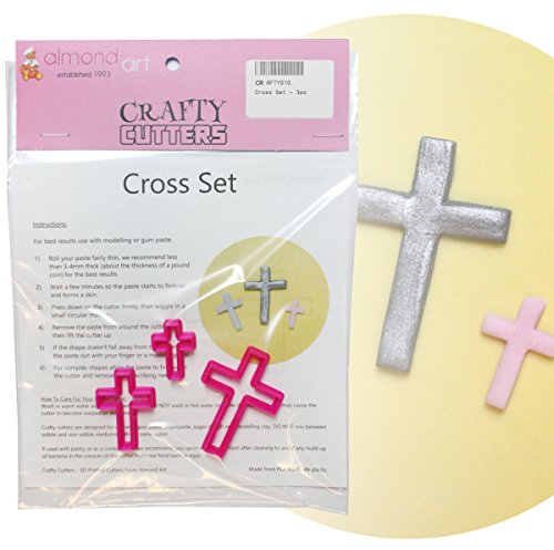 Cross Cutter Set - 3pc - Christening & Communion Cake Decoration & Cupcake Topper Cutters