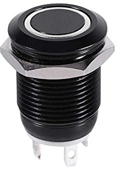 Auto LED Druckknopf, Wasserdicht Taster, Auto 12V 2A 12mm LED Momentan Schalter für Auto Stromschalter, für Auto Lichterkontrolle, für Auto Alarmanlagen(Weiß)