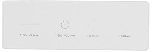 Oumefar DIV 0, 01 mm K9 Mikroskop Objektiv Mikrometer Absehen Kalibrierung Objektträger Lineal Glastisch Mikrometer für USB Kamera