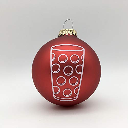 Dubbeglas Weihnachtskugel (Rot) - Pfalz Christbaumkugel Weihnachten Weihnachtsschmuck