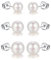 Weiße Perlenohrstecker Echte Perlen 3er Perlenohrringe Set Süßwasserperlen Ohrringe Silber 925 Süßwasser-zuchtperlen Ohrringe Ohrstecker 6mm 8mm 10mm 3 Paar Set
