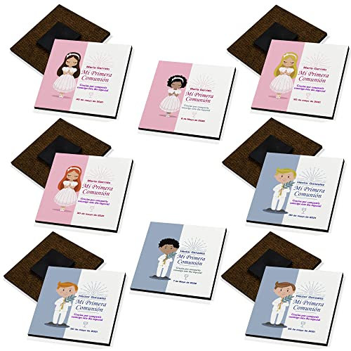 Imanes Nevera comunión. Regalos comunión para Invitados. Regalos Personalizados. Precios por cantidad. Varios diseños. Pack 5 Unidades