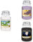 Yankee Candle Candele in Giara Grande, Clean Cotton + Lavanda al limone + Notte di Mezza Estate, Durata Fino a 150 Ore