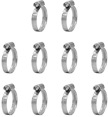 VARIOSAN Schlauchschellen Set 13644, 10 Stück, Spannbereich 25-40 mm, Bandbreite 9 mm, W4 (Edelstahl / V2A)
