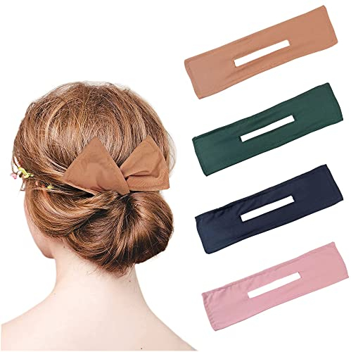 TUKEVA 4 Stück Haarknoten Maker Hair bun Maker Haarknoten Maker Französisch Haarknotenmacher Haarknoten Maker Französischer Dutt Haarband Frisierhilfe Haarschmuck für Dicke oder Lange Haare
