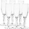 Queensway Home & Dining Set of 6 Tall Stemmed Champagne Prosecco Flutes 170ml Dinner Glasses Gift