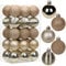 5CM Weihnachtskugeln Ornamente Glitze, 30 PCS bruchsicher Weihnachten Kugeln Gold, Kunststoff Weihnachten Kugeln, Hängen Christbaumkugel fur Weihnachtsbaum Neujahr Ornamente