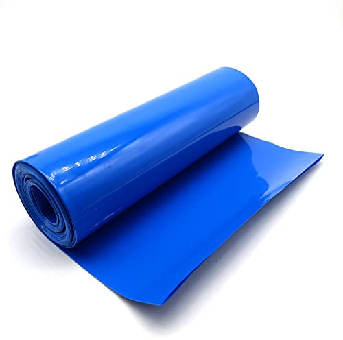 150mm(5.9in) Width PVC Heat Shrink Wrap Tube 18650 21700 26650 Lithium Battery DIY Battery Pack 5M(16.4Ft) Length Blue