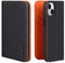 VISOUL Leather Case for iPhone 14 Plus,Genuine Leather Magnetic Close Flip Folio Wallet Cover With Card Slots Kickstand Book Shockproof TPU Inner Shell for Protective iPhone 14 Plus Case Orange L