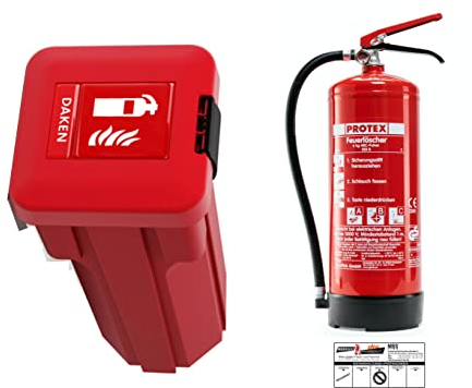 Sliden LKW Feuerlöscherkasten Schutzbox inkl. 6 kg Feuerlöscher mit Plakette