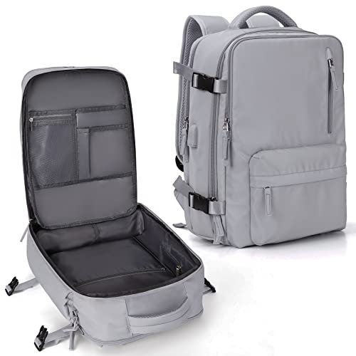 WONHOX Travel Laptop Backpack 516208 Sac à Dos pour Ordinateur Portable, Gris, L Femme