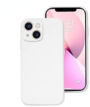 Vanqiang Luxury Soft TPU Silicone Phone Case Compatible with iPhone 11 12 13 14 Pro Max Mini Matte Texture Full Camera Protection Cover Funda (For iPhone 12,White)