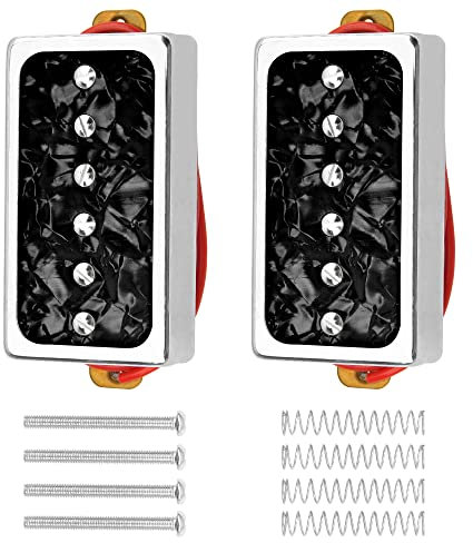 Yootones Tonabnehmer für E-Gitarre, Humbucker, Steghalsset, kompatibel mit LP, Les Paul P90, Humbucker-Größe, E-Gitarre (Black Pear), 2 Stück