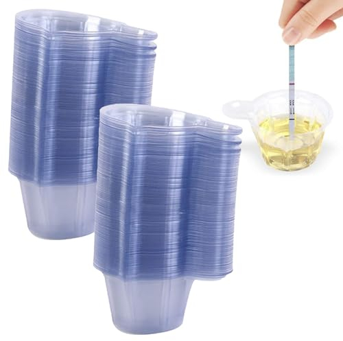 Tasse à Urine Coupelles Plastique Jetable,Tasses d'urine,Tasses de Collecte d'urine,Tasses d'échantillons d'urine,coupelle plastique jetable,gobelets doseurs en plastique pour résine époxy,100pcs
