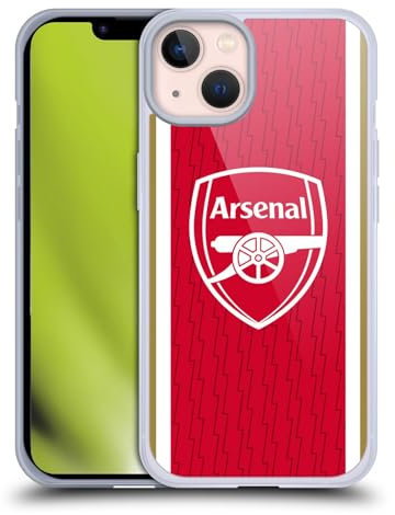 Head Case Designs Officially Licensed Arsenal FC Home 2023/24 Crest Kit Soft Gel Case Compatible With Apple iPhone 13