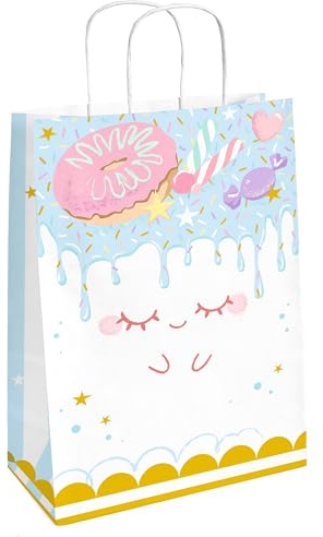 amscan 9916948-4er-Pack Geburtstagsparty-Beutetüten aus verrücktem Kuchenpapier