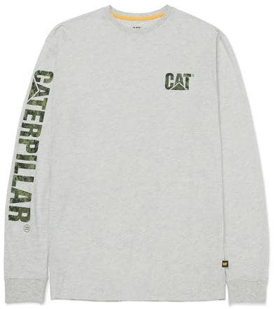 Caterpillar Trademark Banner Long Sleeve T-Shirt Cream Heather XX-Large XX-Large