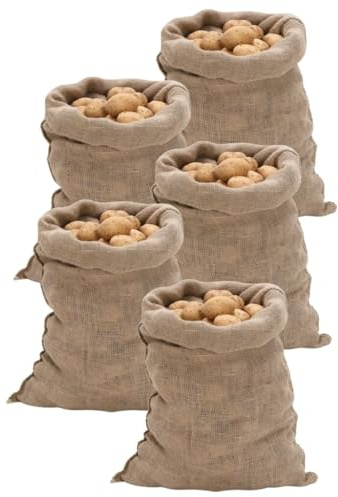 vidaXL Sacos de yute 5 uds 60x105 cm 100% yute 220 g/m²