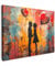 MuchoWow© Bild auf Leinwand 70x50 cm Schlafzimmer Bilder Badezimmer Wand Deko Wohnzimmer Modern Wanddeko Bilderwand Geschenk Street art - Liebe - Graffiti - Kunst - Banksy