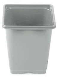 Generic 9cm Square Plastic Plant Pots - Grey (250)