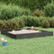 Festnight Holz Sandkasten Sandkiste mit Sitzen Quadratisch Spielsand Für Sandkasten Balkon Sandkasten 160x160x20cm AF15Graue Kiefer Kinder-Sandkasten Sandkasten aus Massivholz Kiefer