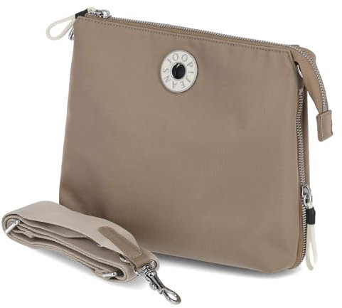 Joop Jeans Damen Schultertasche/Umhängetasche LETIZIA Beige Textil, Größe:-, Farbauswahl:beige