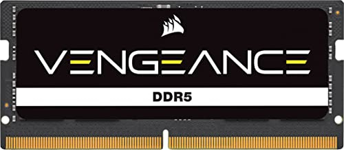 CORSAIR VENGEANCE SODIMM DDR5 RAM 48GB (1x48GB) 5200MHz C44-44-44-84 1.10V Intel XMP 3.0 Memoria per Laptop – Nero (CMSX48GX5M1A5200C44)