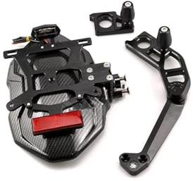 Kotflügel Für TMAX560 Für Tmax-560 2022-2023 Motorrad Hinten Fender Rad Spritzschutz Kotflügel Kennzeichen Rahmen Kit Schutzblech(Carbon fiber2)