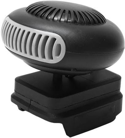 Pequeño Radiador Portátil 170W - 18V Alimentado por Batería, 2 Velocidades, Ventilador de Calefacción Eléctrica para Astillero, Astillero, Adecuado para BL1815 BL1820 BL1530 BL1840