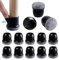 RCHYFEED Lot de 24 capuchons de protection de sol en silicone pour pieds de chaise avec patins en feutre pour protéger les sols en bois dur contre les rayures, noir, 2,5 cm