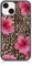 Axulimin Cute Pink Hibiscus Flowers Leopard Cheetah Print Aesthetic Phone Case for iPhone 14 & iPhone 13 Case for Women Girls -6.1Inch