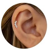 Mezrkuwr 925 Silber flache Rückseite Ohrringe, Zierliche Kletter ohrstecker, Fadenloser Knorpel Tragus Conch Piercing Helix Ohrstecker Helix Piercings